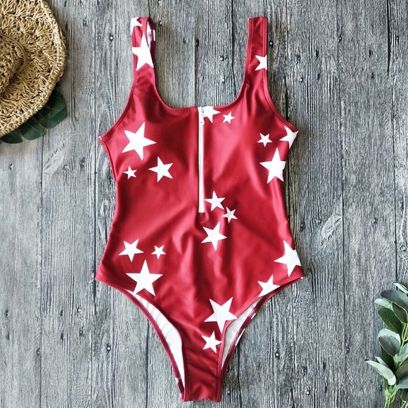 Swim Clearance Red Star Print 4th Of July One Piece Swimsuit Poshmark